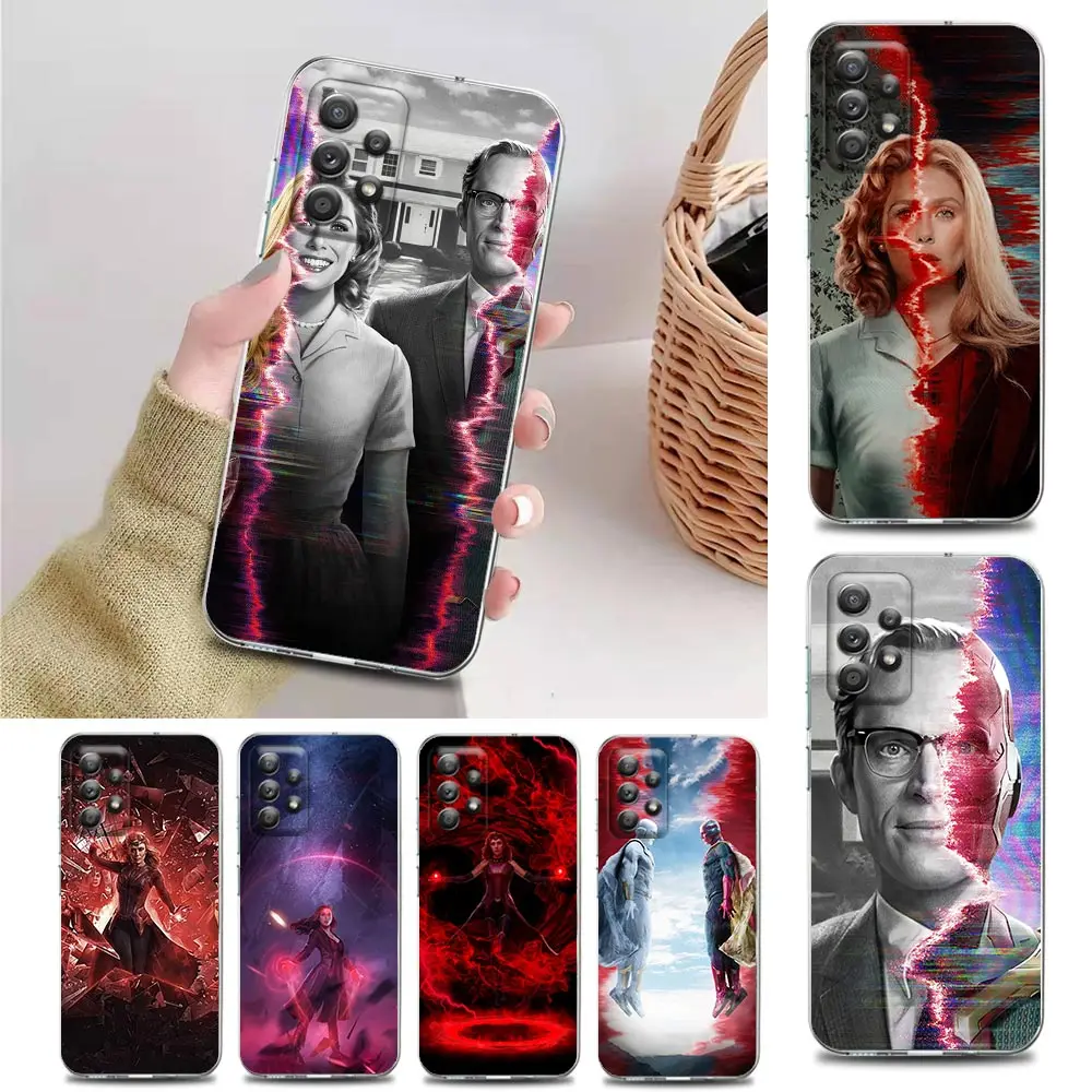 

Marvel Wanda and the Vision Clear Phone Case for Samsung A71 A72 A73 A01 A11 A12 A13 A22 A23 A31 A32 A41 A51 A52 A53 4G 5G Case