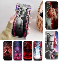 marvel wanda and the vision clear phone case for samsung a71 a72 a73 a01 a11 a12 a13 a22 a23 a31 a32 a41 a51 a52 a53 4g 5g case