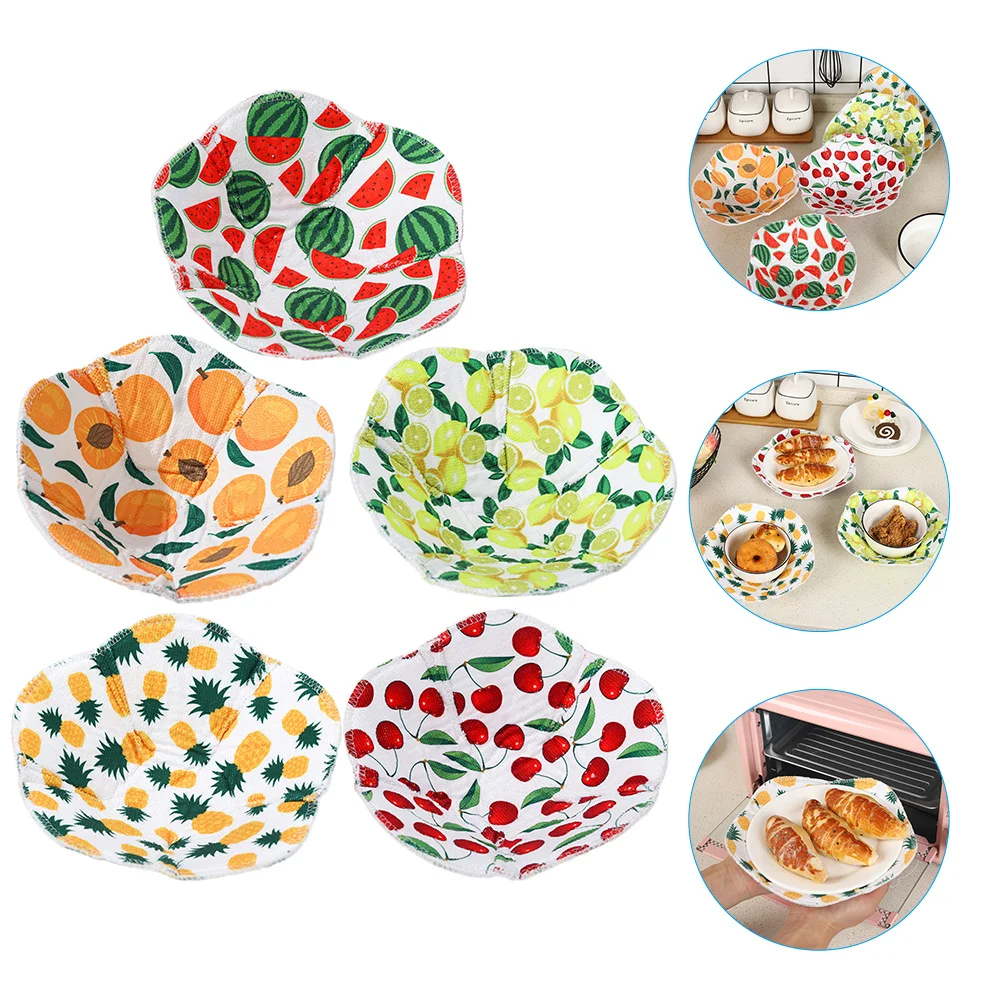 

Microwave Safe Hot Bowl Holder Protect Hands Heat Resistant Bowl Holders Cotton Material Large Pads Kitchen Accessories