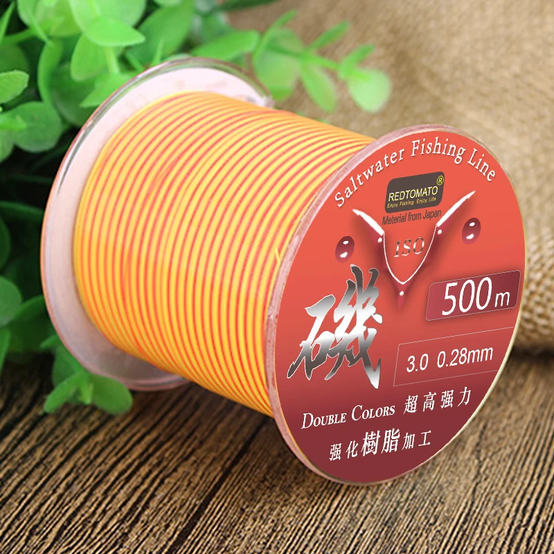 500 м двухцветная полуплавающая однонитевая рыболовная леска с сопротивлением