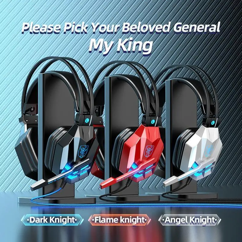 

Gaming Headset Virtual Surround Sound Gamer Earphones Voice Control with USB Wired Microphone Headphone for PS4 PC Computer