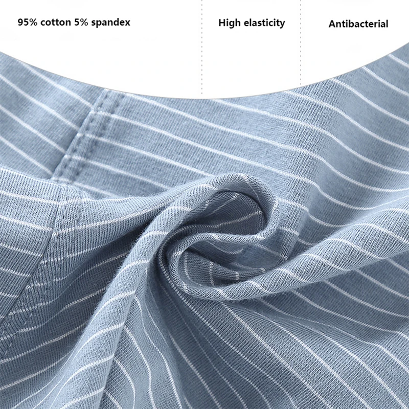 4PCS/lot 7XL 8XL 9XL Plus Size Men Underwear Male boxer Panties Shorts Men's Cotton Striped Underpants Man boxers Large Size