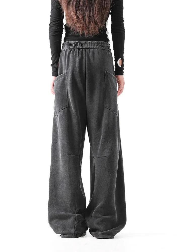 HOUZHOU винтажные мешковатые спортивные штаны Y2k для бега женские уличные в стиле