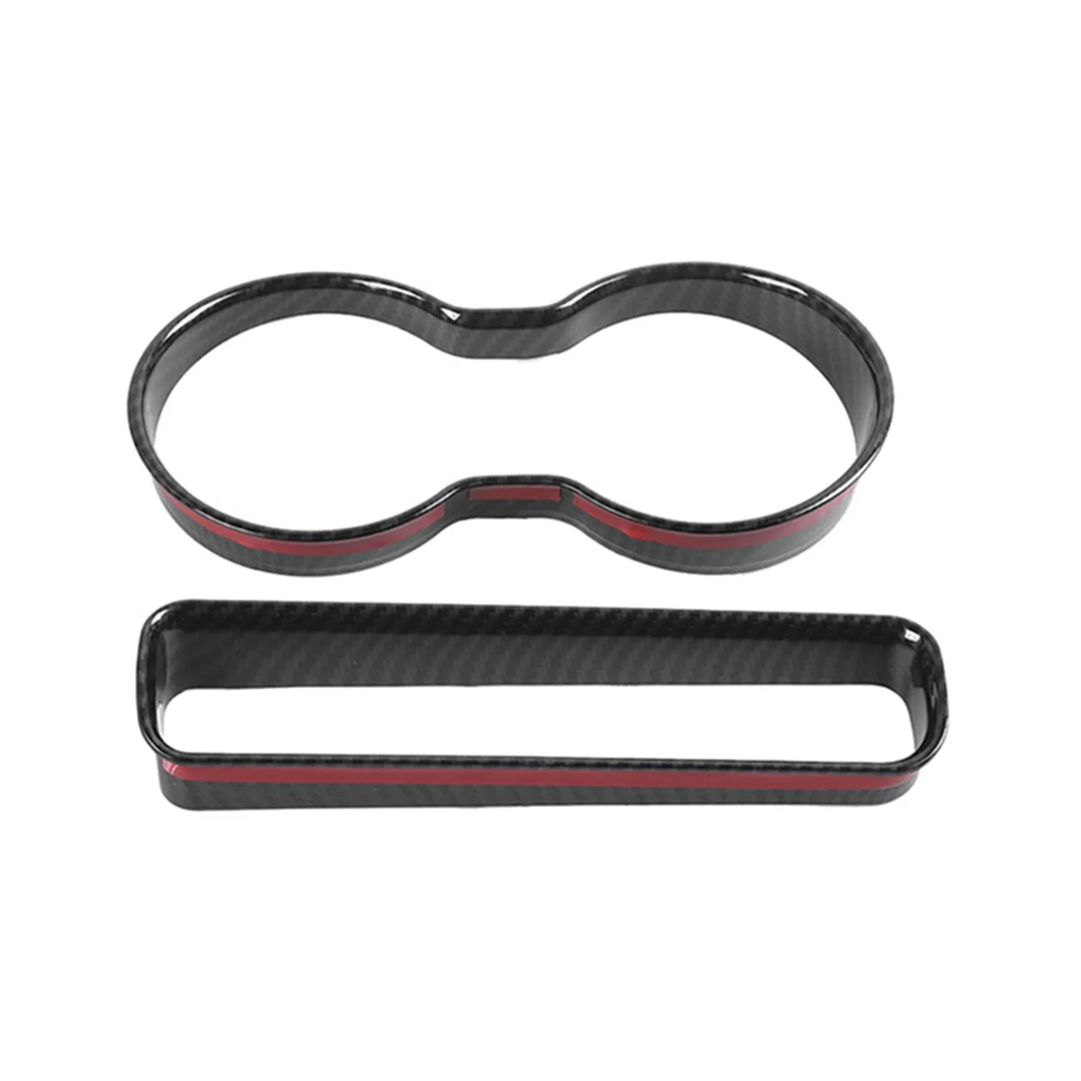 

Автомобильная центральная консоль из углеродного волокна, держатель стакана для воды, декоративная крышка, отделка, наклейки для Dodge Challenger 2009-2014