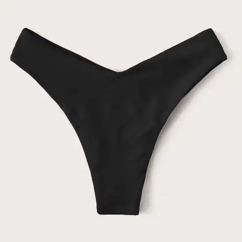 Bikini Sexy Briefs Swimsuit 2023 New Solid High Waist Swimwear Women Beach Swimming Trunks Thong Bikinis Bottom Shorts Beachwear