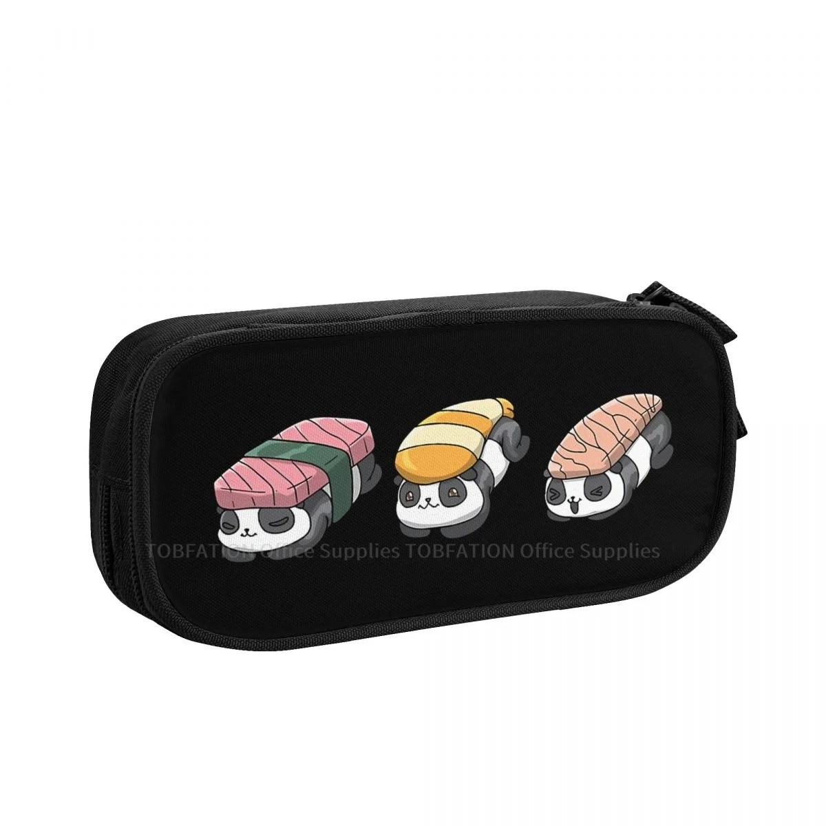 

Panda Anime Kawaii Pencase Sushi Food Pencil Bag Girls Boys School Storage Supplies Large Capacity Double Zipper