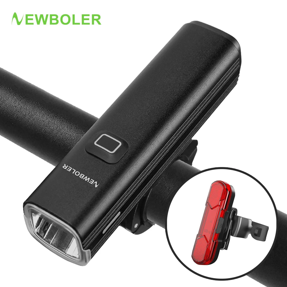 NEWBOLER фонарик для велосипеда USB передний велосипедный фонарь перезаряжаемая фара