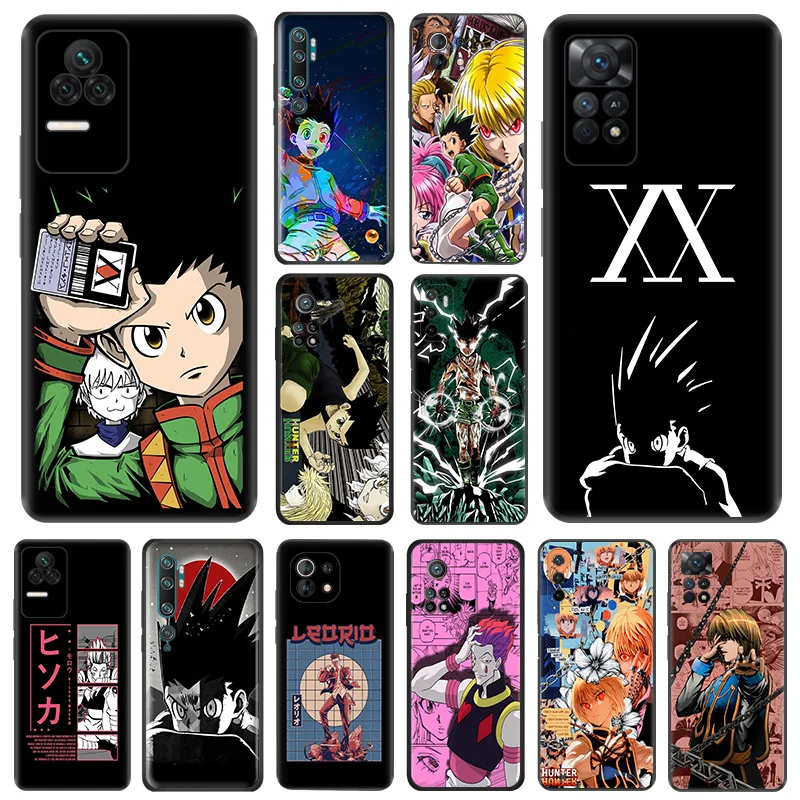 

Soft Phone Cases For Xiaomi 13 Lite12T 12S Ultra 12X 12 A2 Anime Hunter X Hunter Redmi 12C K50 K60 Pro CC9E Black Matte Cover