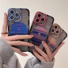 Модный милый чехол для телефона с изображением заката маслом для iphone 13, 12, 11 Pro Max, 7, 8 Plus, XR, X, XS Max, задняя крышка, прозрачный мягкий чехол, оболочка