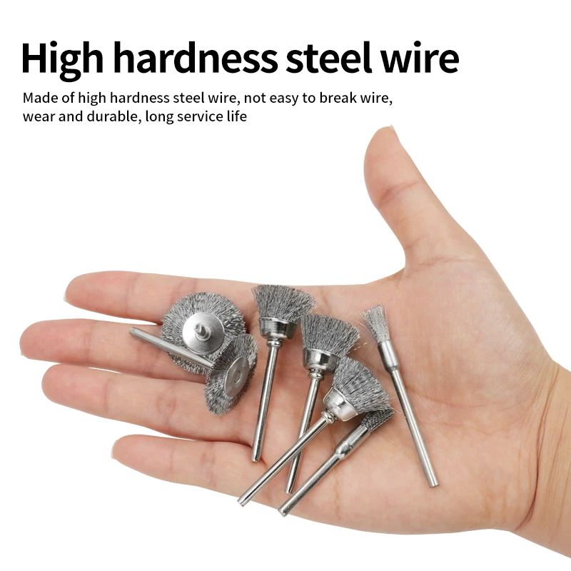 

Mini For 45pcs Tool Drill Polishing Grinding Small Steel Brushes Accessories Wheel Rotary Brush 60pcs Wire Dremel