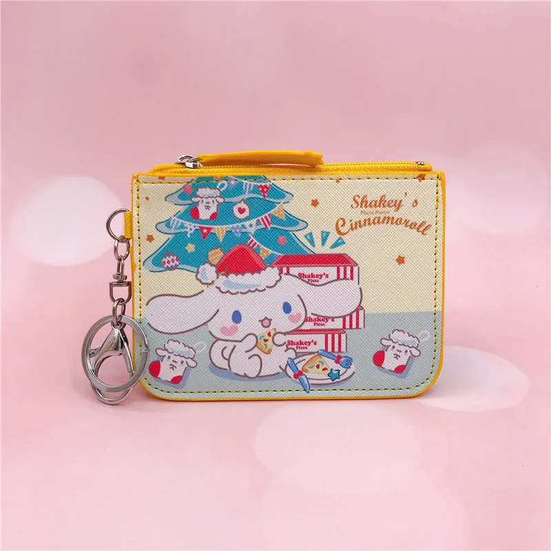 Sanrio Bag Cute Cinnamoroll Pu Coin Purse Sanrios Wallet Cartoon Children Card Holder Kawaii Girls Bags Women Birthday Gifts Toy images - 6