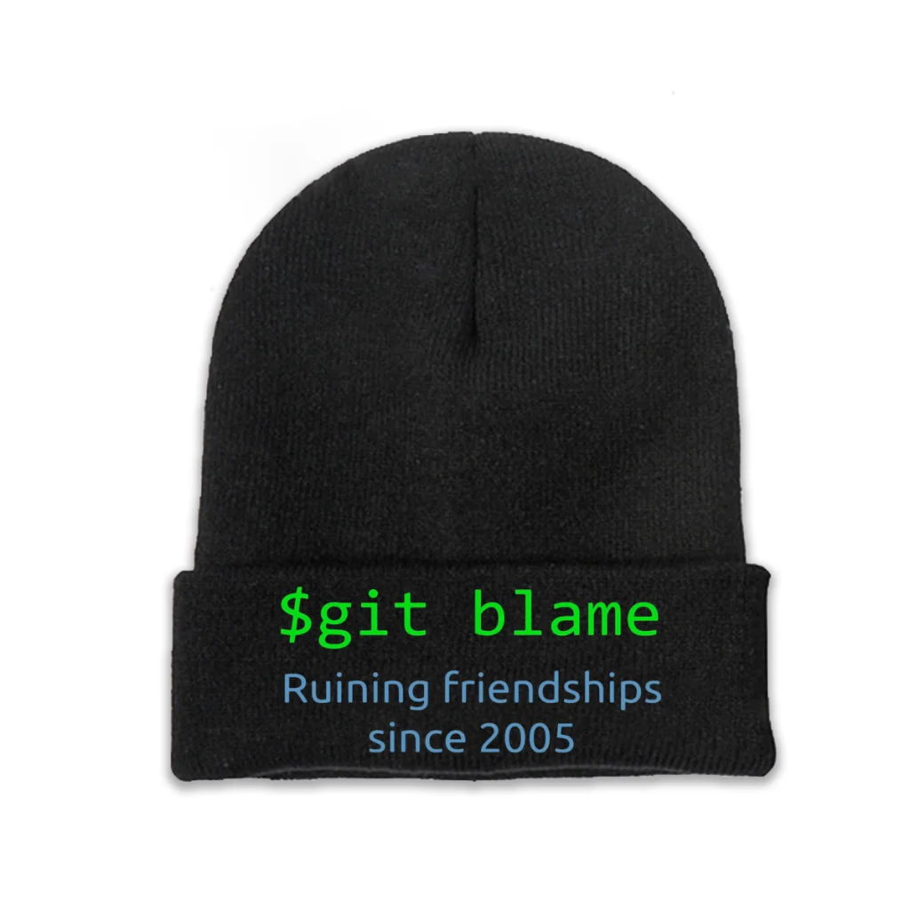 

Knit Hat Linux Operating System Tux Penguin Winter Warm Beanie Caps Git Blame Ruining Friendships Since 2005 Men Women Bonnet
