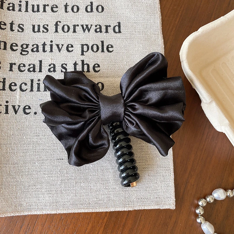 Модный эластичный спиральный телефонный провод с бантом повязка для волос милые