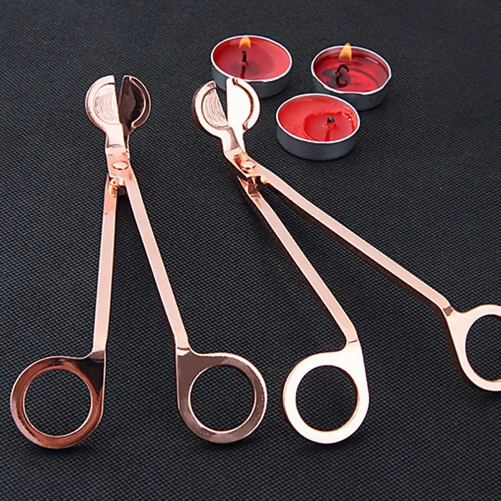 Candle Wick Trimmer Stainless Steel Candle Scissors Trim Wick Cutter Snuffer Round Head Candle Core Shears Oil Lamp Scissors