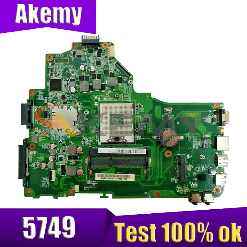 

Материнская плата AKEMY для ноутбука ACER ASPIRE 5749 серии MBRR706001 MB.RR706.001 DA0ZRLMB6D0, материнская плата HM65 GMA HD 3000 DDR3