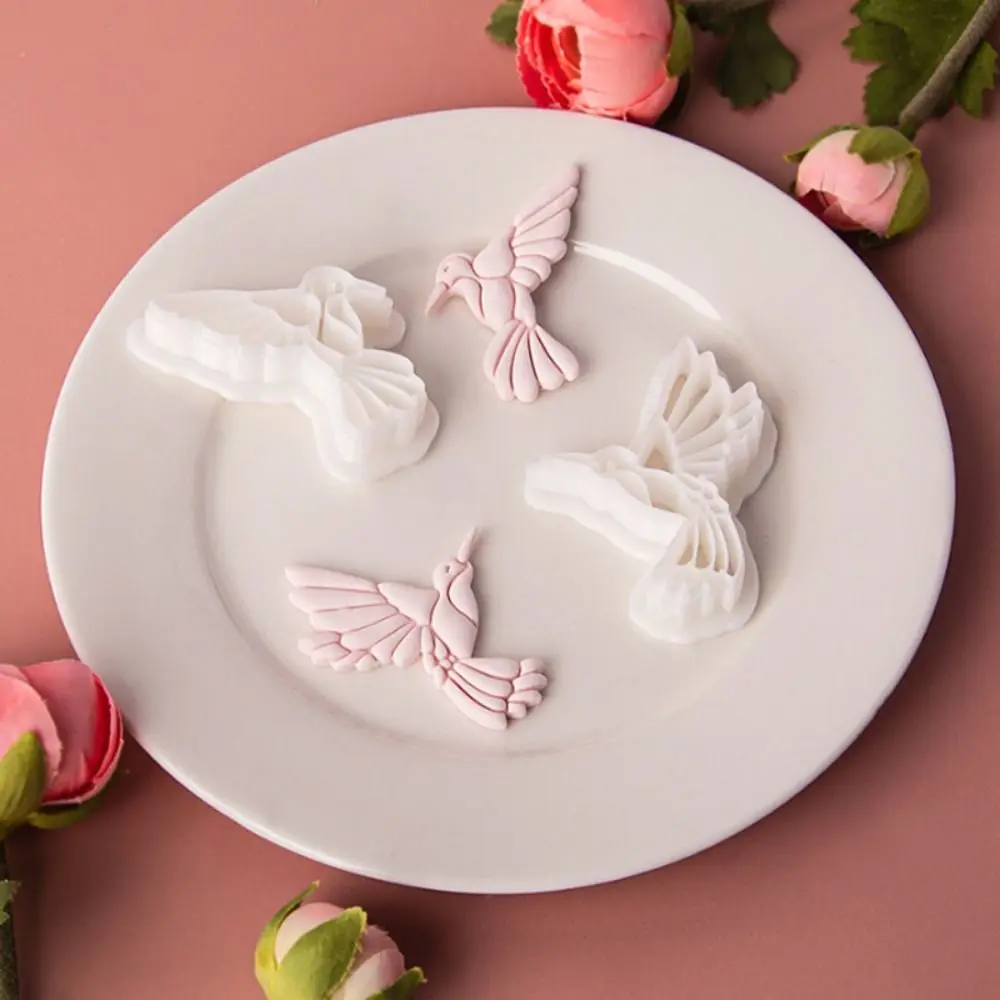 3D Kingfisher полимерная фотоформа мягкая керамика ручная работа Искусственные серьги