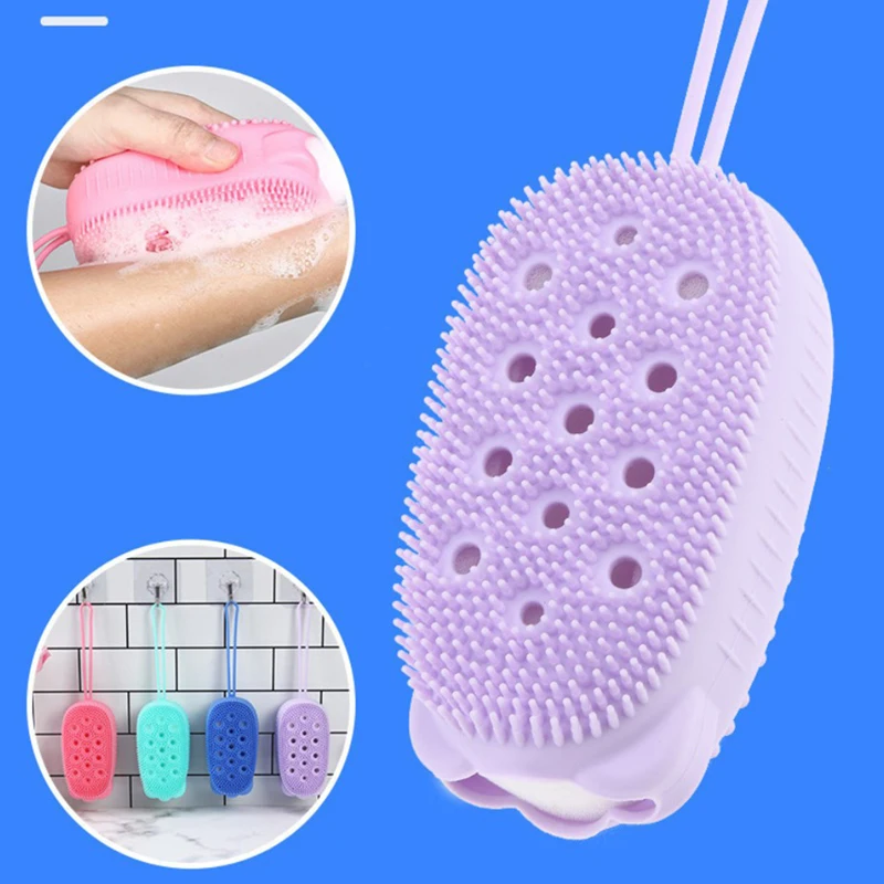 

New Magic Silicone Brushes Bath Towels Body Brush Bath Belt Exfoliating Back Brush Belt Wash Skin Household Clean Shower Brushes