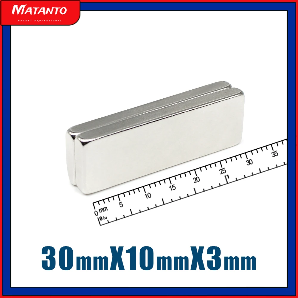 

2/5/10/20/30/50PCS 30x10x3mm Block Super Strong Powerful Magnets Sheet N35 Permanent Magnet 30x10x3 Neodymium Magnet 30*10*3