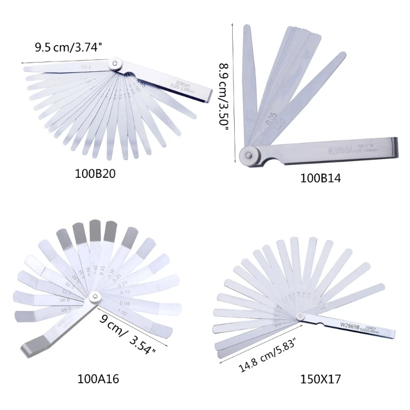 Толщина щупа метрический размер 0 02-1 00 мм набор клапанов листва свечи зажигания