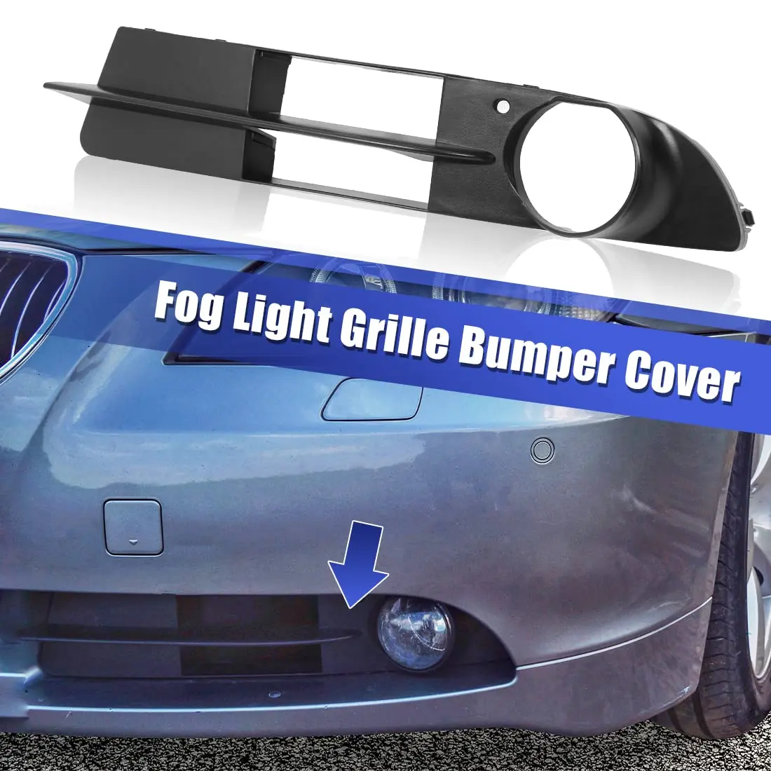 

Car Front Bumper Left Side Fog Light Grill Lamp Cover for BMW E60 525i 530xi 525xi 550i 545i 530i 2004-2007 51117049243