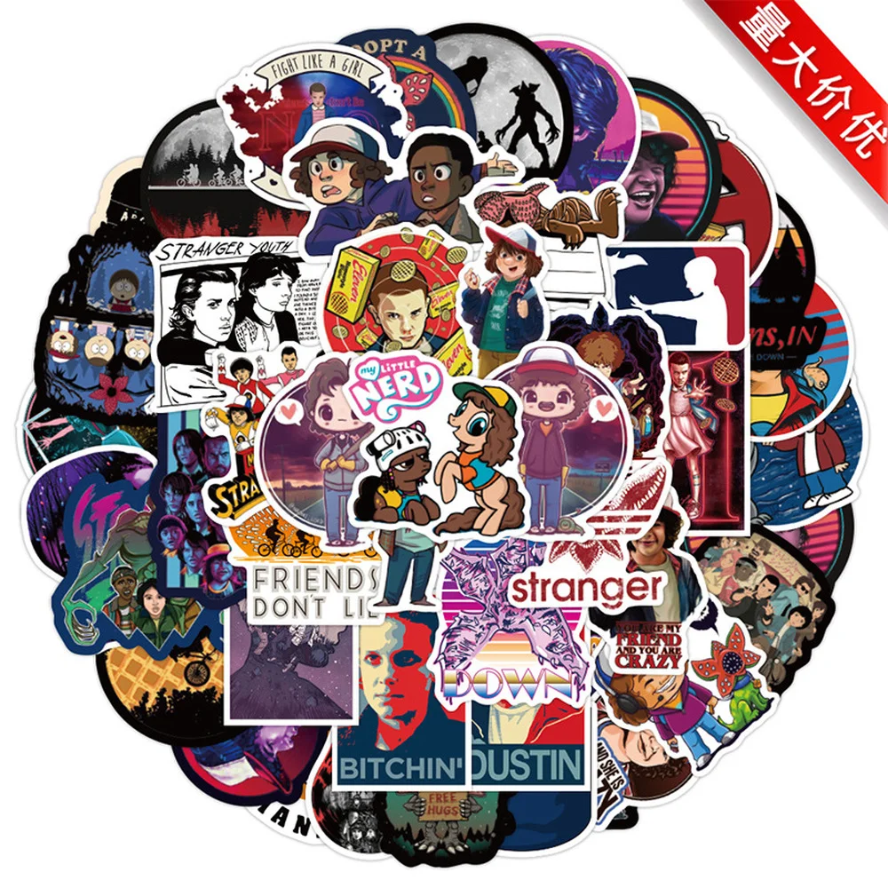 

Наклейки аниме «очень странные дела», 10/50 шт.