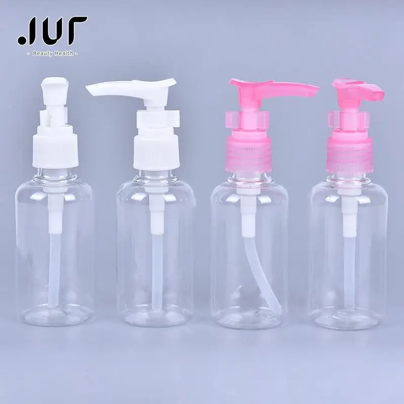 

5PCS 75ml Plastic PET Press Pump Spray Lotion Bottles Cosmetic Sample Containers Travel Liquid Cream Fill Vials
