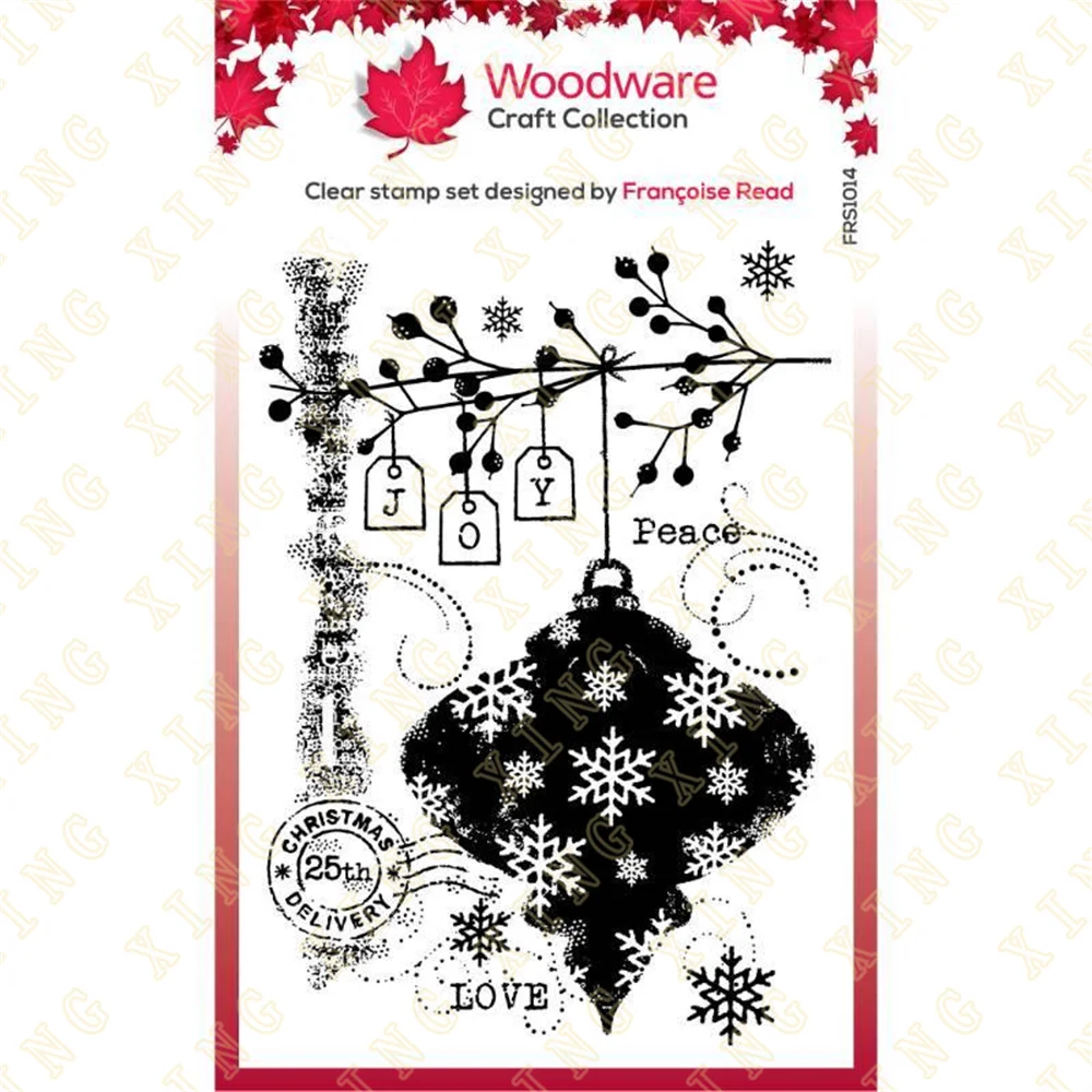 

Silicone Stamps DIY Scrapbook Diary Decoration Embossed Paper Card Album Craft Template Winter Bauble New 2023