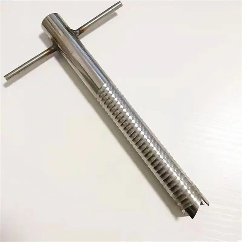 

Stainless Steel Beach Nail Not Easy Break Camping Equipment Flood Fixed Thickened Handle Snow Nail With Protective Sleeve