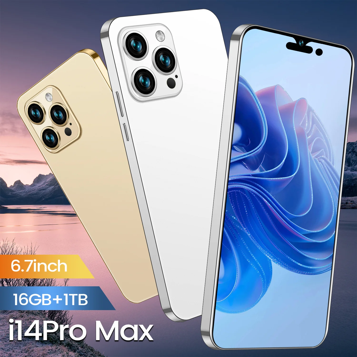 I14 3G Pro Max две SIM-карты разблокированный смартфон 4G телефон 16 ГБ + 512 Гб мобильный
