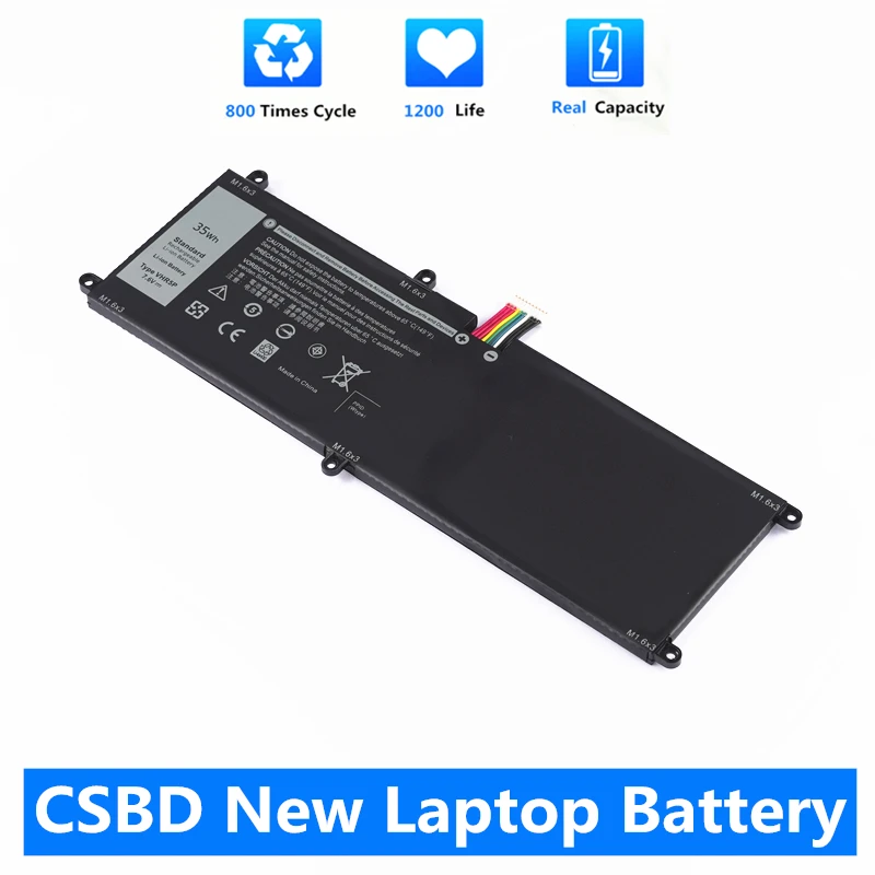 

CSBD New 35Wh VHR5P Laptop Battery For DELL Latitude 11 5175 5179 T04E Tablet Battery XRHWG RHF3V 0RFH3V