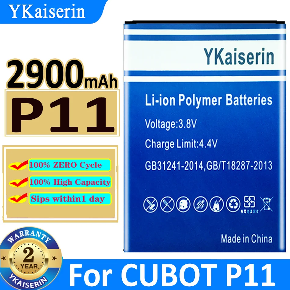 

2900mah YKaiserin Battery For CUBOT P11 High Capacity Bateria + Track NO