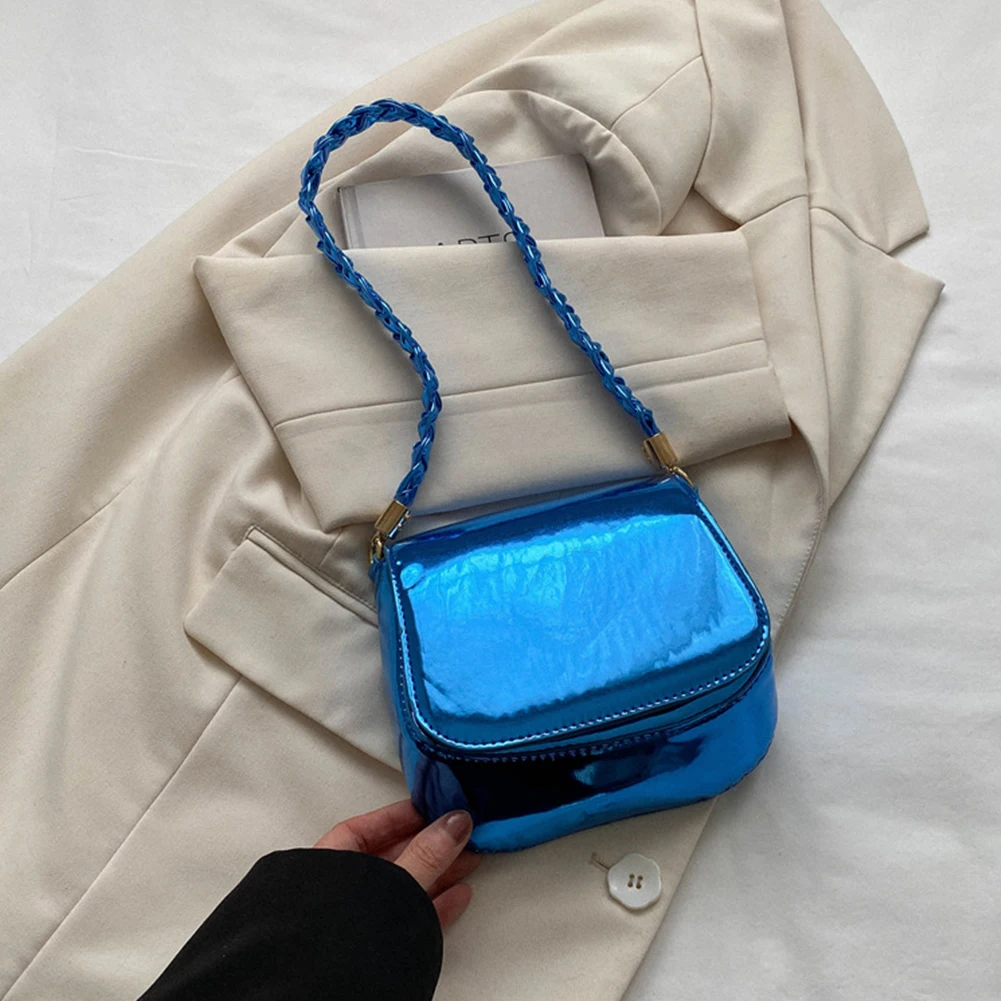 

Lacquered Crossbody Bag Square PU Composite Shoulder Bag Large Capacity Women Waterproof Durable Scratch Resistant Holiday Party