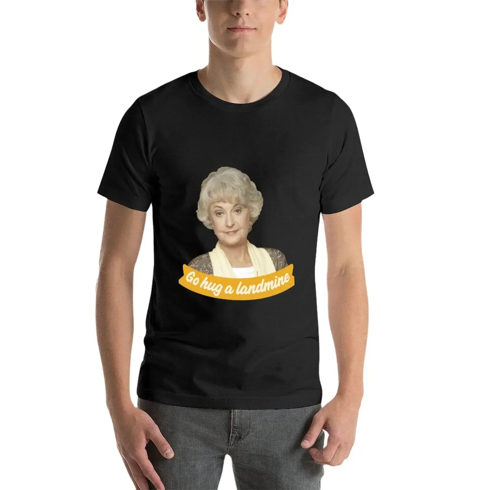 Футболка Go Hug A Landmine таможенный дизайн собственные рубашки футболка с графикой на