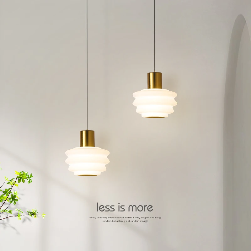 

Simple Led Bedroom Bedside Small Pendant Lights Modern Hanging Line Lamp TV Background Wall Chandeliers Home Indoor Decor Lights