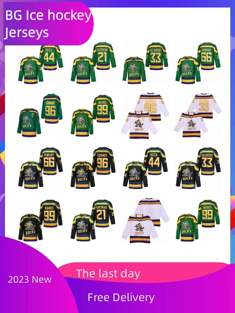 Your Team Custom Gordon Bombay #66 Men's Movie Ice Hockey Jersey