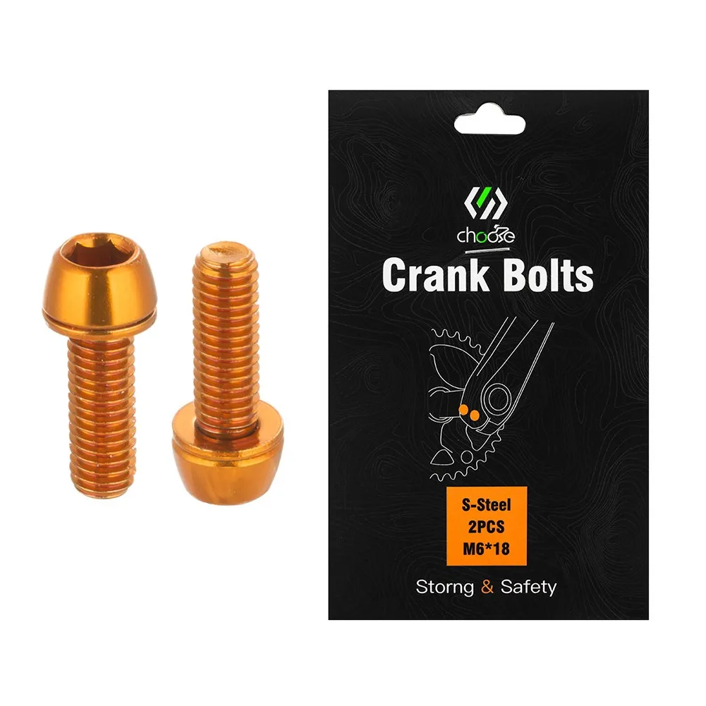 

Bicycle Crank Bolts M6*18mm Crankset Arm Fixing Bolts MTB Road Bike Crank Screws PVD Vacuum Coating Bike Arm Fixing Bolts