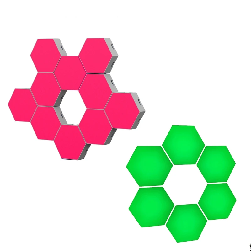 

10Piece Bluetooth RGB Night Light APP Remote Control Night Light Hexagonal Quantum Lamp Modular Hexagons Decoration