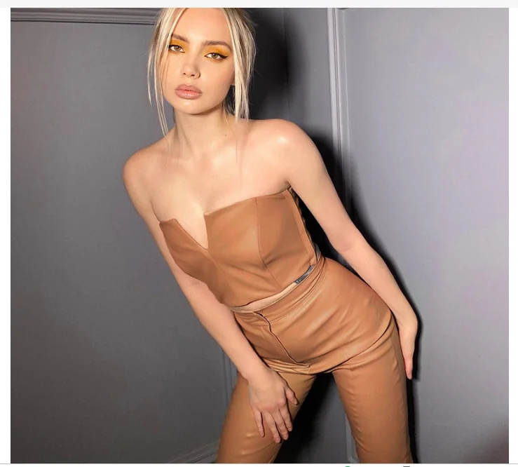 

Slit Hot Girl Sexy Jump Di Solid Color Fashion Wrap Chest Vest