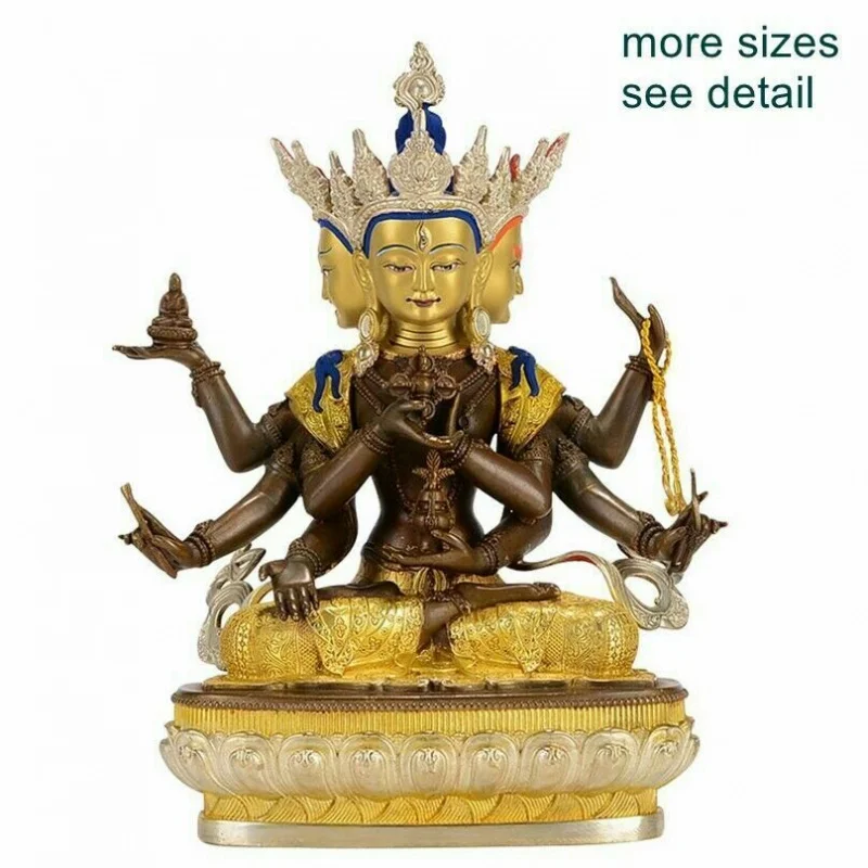 

8" 21cm copper silvering usnisa vijaya statue Tibetan Ushnisha Vijaya Namgyalma