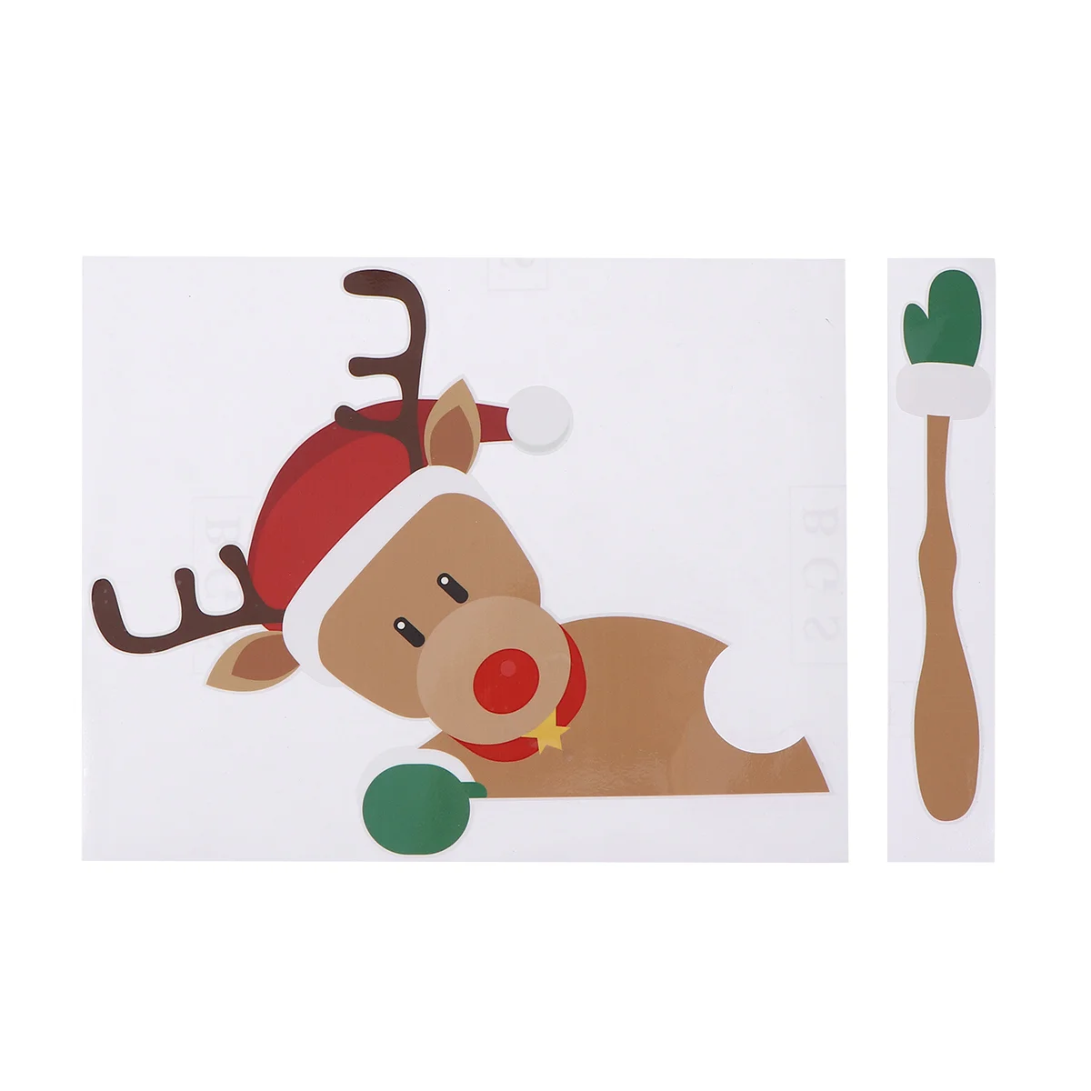 

Car Decal Sticker Wiper Christmas Window Windshield Santa Windscreen Stickers Claus Rear Decals Decorative Waving Themed Peel