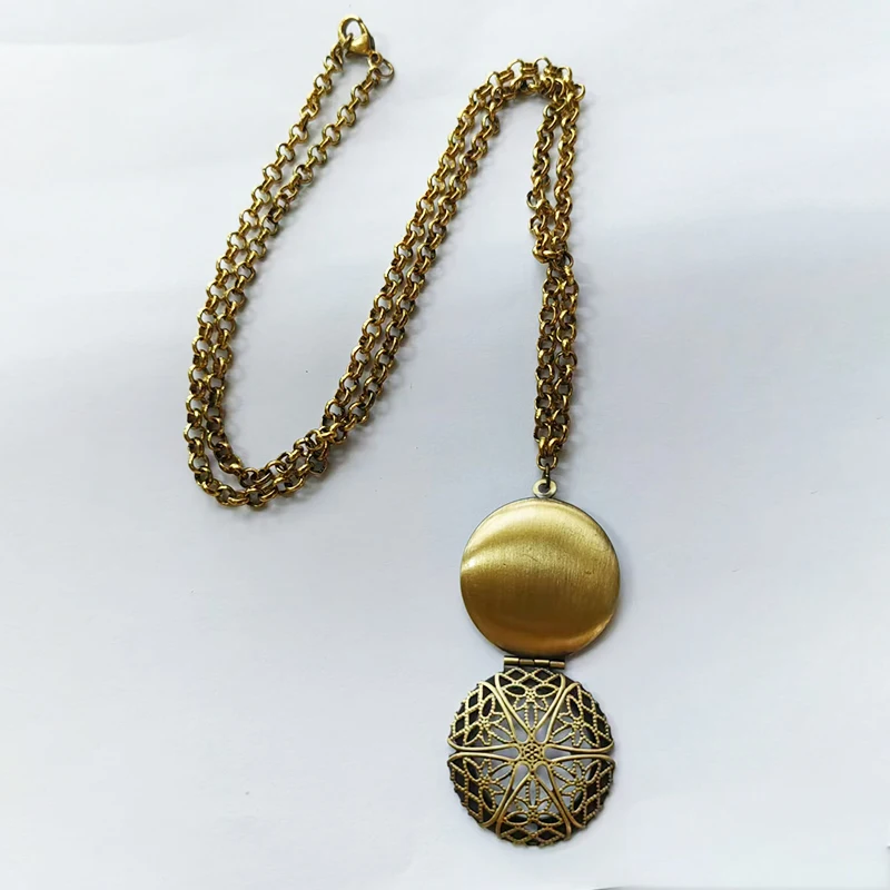 1 шт. античный бронзовый круглый Овальный медальон в форме сердца подвески