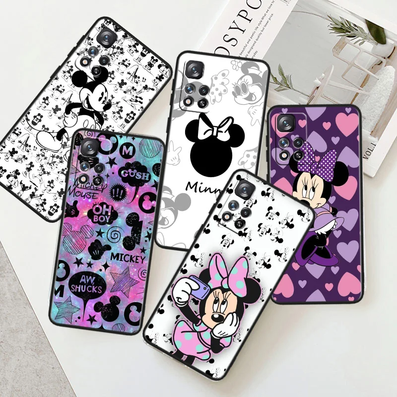 

Mickey mouse print Phone Case For Xiaomi Redmi Note 11E 11T 11S 10T 10S 9S 9T 8T 7 Pro Plus Lite Max Black Cover