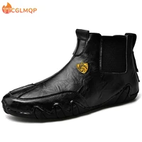2022 brand mens boots leather ankle boots work boots handmade winter boots outdoor light mens shoes mens work shoes big size