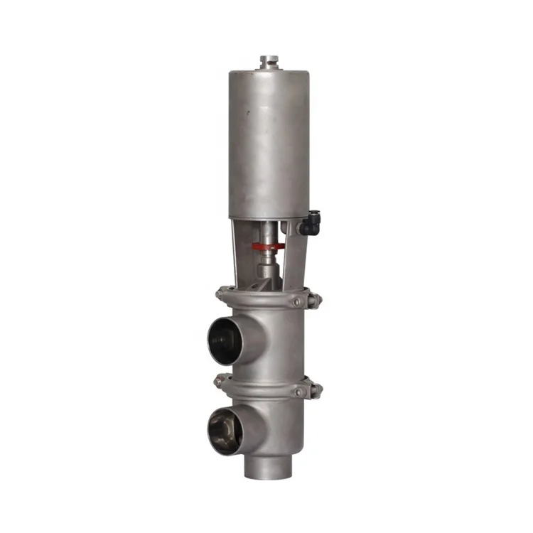 Sanitary stainless steel pneumatic intelligent mix proof reversing valve with ctop
