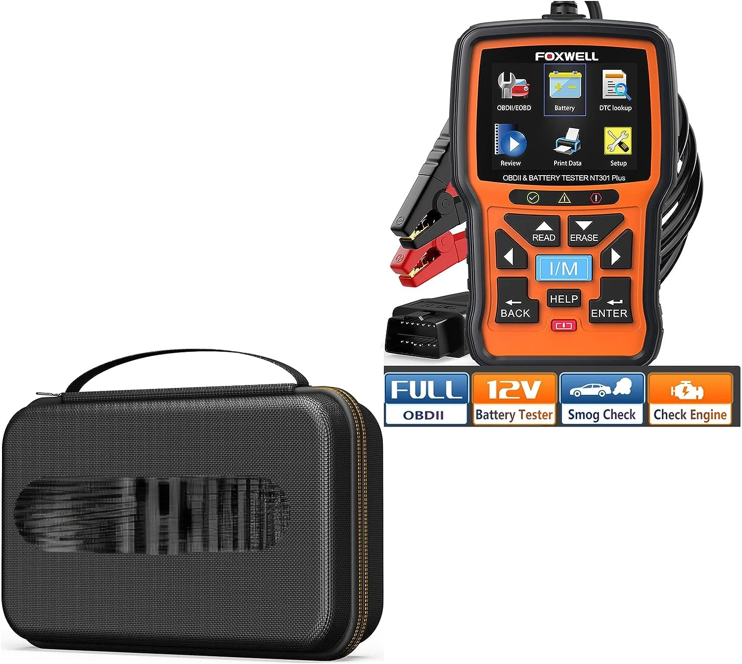 

Plus with Storage Case 2 in 1 Mechanic OBD2 Scanner Tester Code Reader Scan