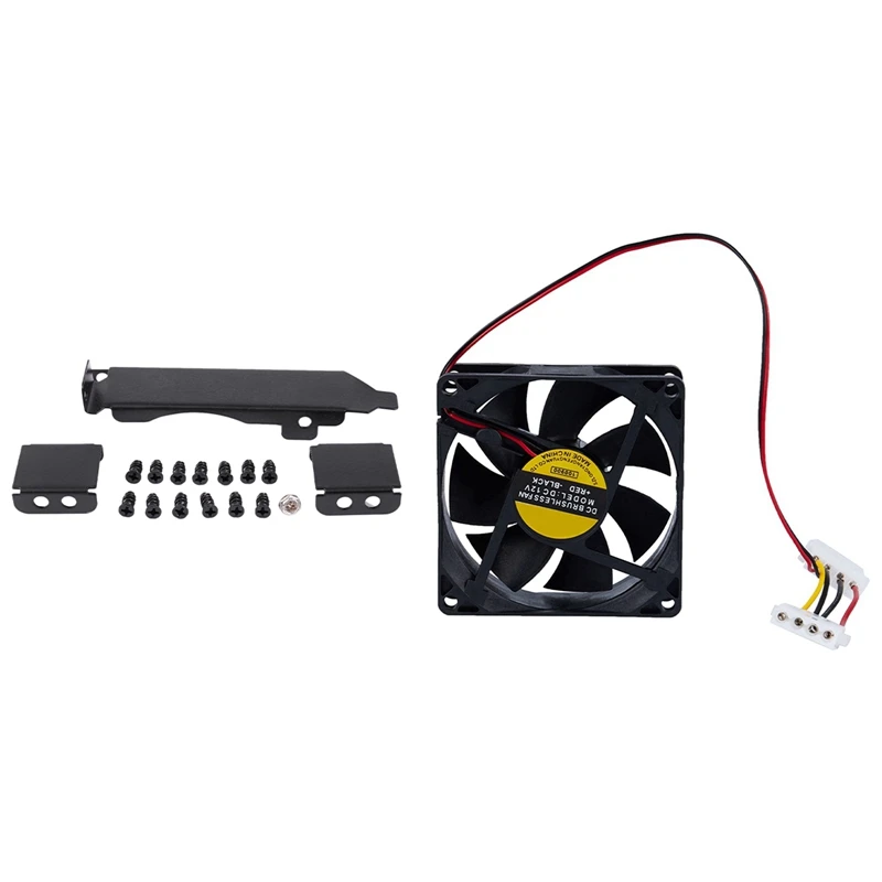 

PC Computer Ventilator With 1Set Dual Fan Rack Mount PCI Slot Cover Bracket Video Card Cooling For 80-90Mm