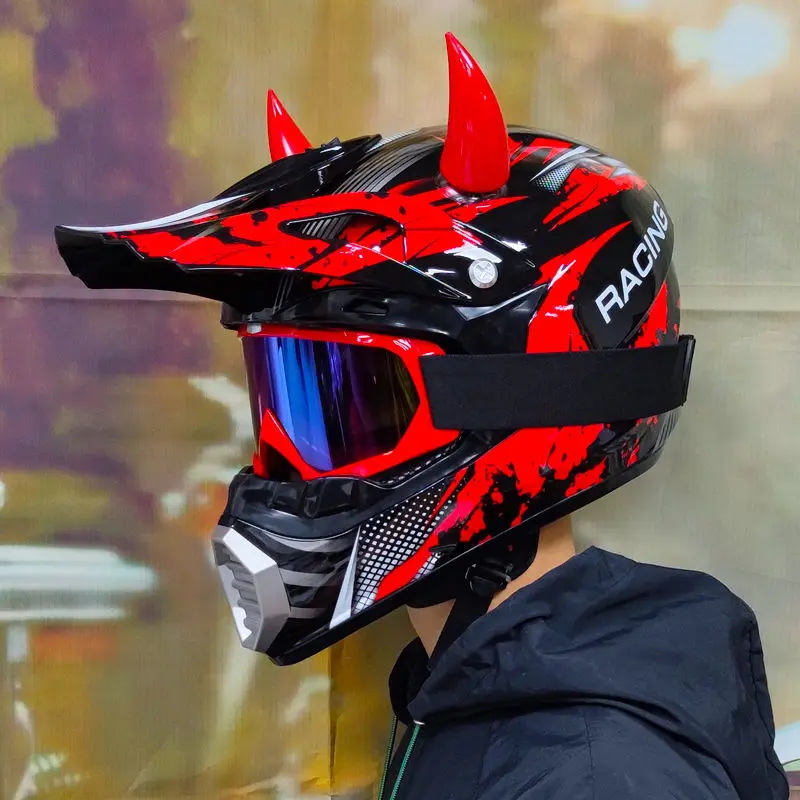 Motorbike Cross Racing Motorcycle Helmet Safety Enduro Capacete Motorrad Engine Cafe Racer Full Face Helmets Cascos Para Moto