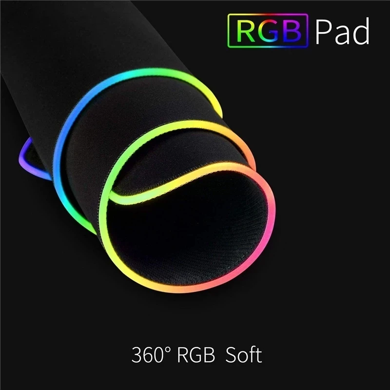 Большой Коврик Для Мыши Со Светодиодной Подсветкой RGB - Водонепроницаемый Коврик Для Игровой Мыши, Коврик Для Клавиатуры, Мыши (art.: 3920ca461af1f) - 3920ca461af1f