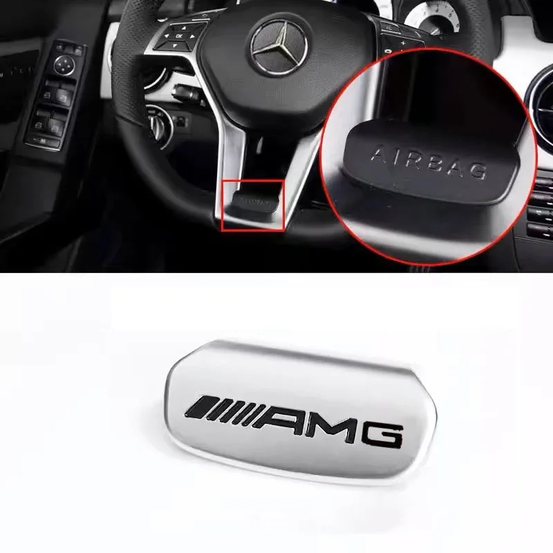 

Автомобильный руль, эмблема, наклейки, интерьерный значок для Mercedes Benz AMG W206 W204 W205 W212 W213 W221 W222 W223 W251 W464 GLE