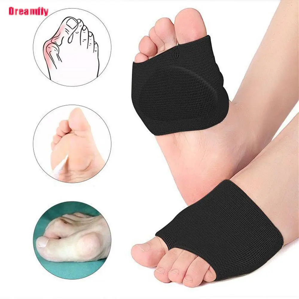 

Silicone Metatarsal Sleeve Pads Half Toe Bunion Sole Forefoot Gel Pads Cushion Half Sock Supports Prevent Calluses Blisters
